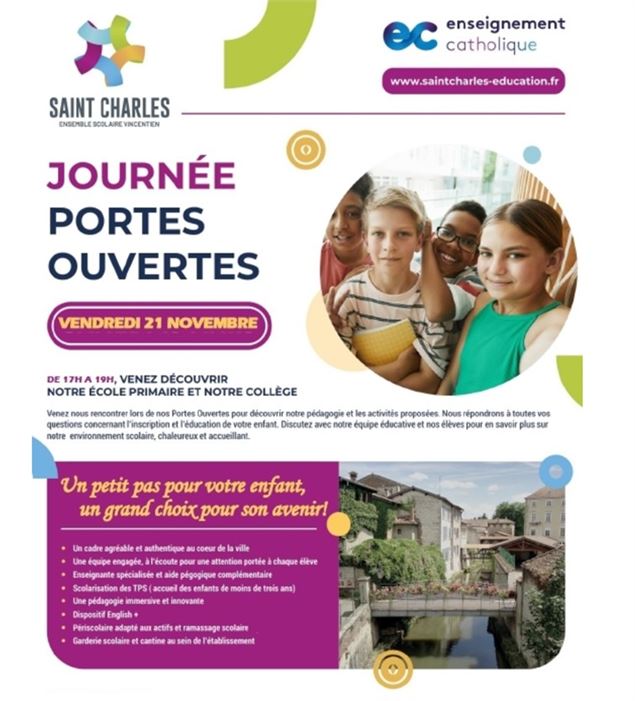 Journées Portes Ouvertes de l'École Saint Charles - École Saint Charles