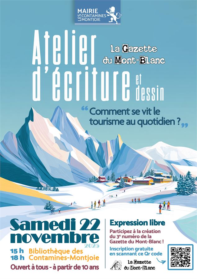 Atelier d’écriture et dessin avec le journal La Gazette du Mont-Blanc_Les Contamines-Montjoie