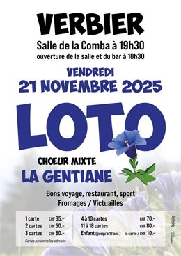 Loto chœur mixte de la Gentiane_Val de Bagnes
