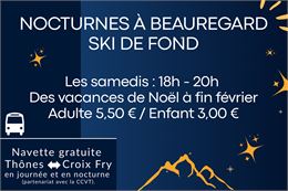 Ski nordique en nocturne sur le plateau de Beauregard_Thônes - Office de tourisme