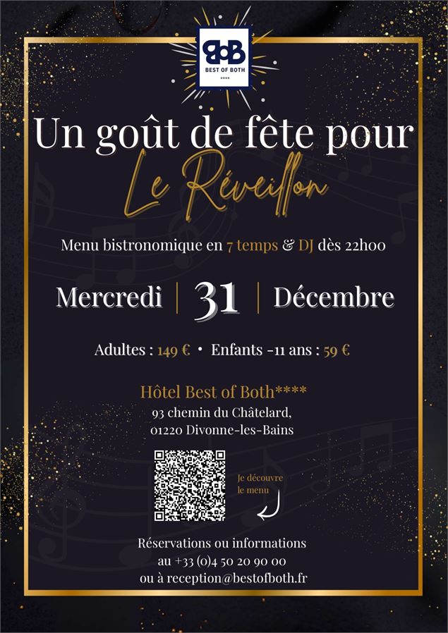Affiche Un goût de fête pour le Réveillon - Hôtel Best of Both