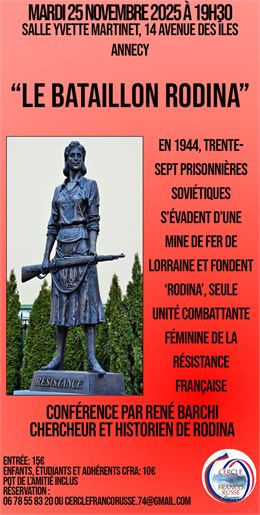 Conférence : le bataillon Rodina_Annecy - Cercle Franco Russe
