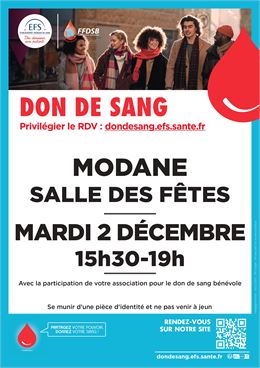 Don du sang à MODANE - EFS