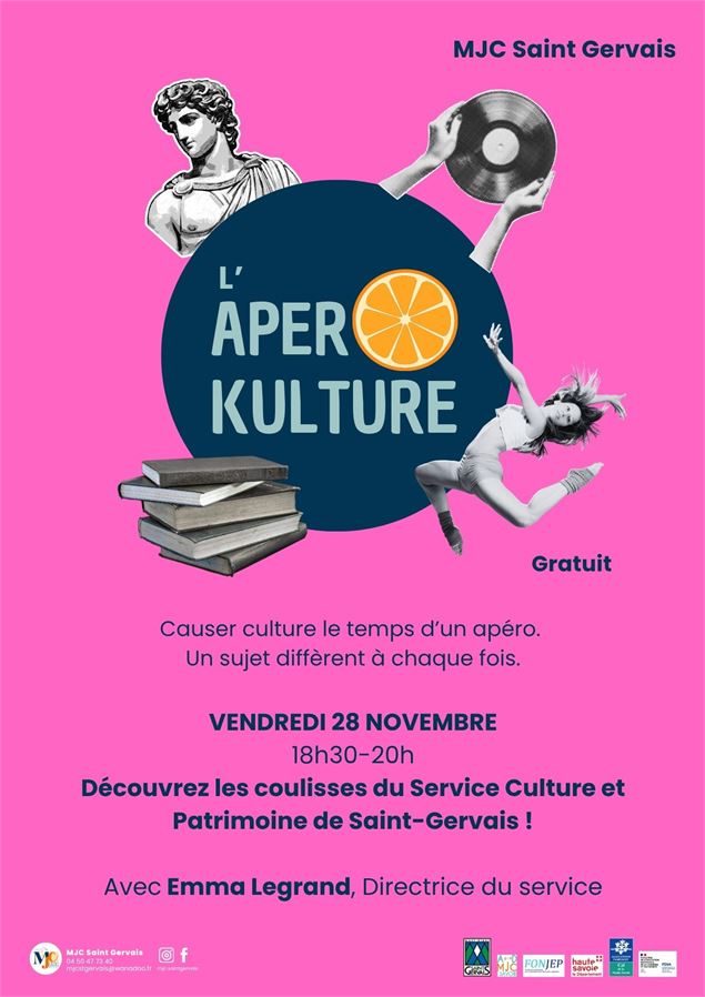 MJC - L'apéro Kulture  : Découvrez les coulisses du Service Culture et Patrimoine de Saint-Gervais !