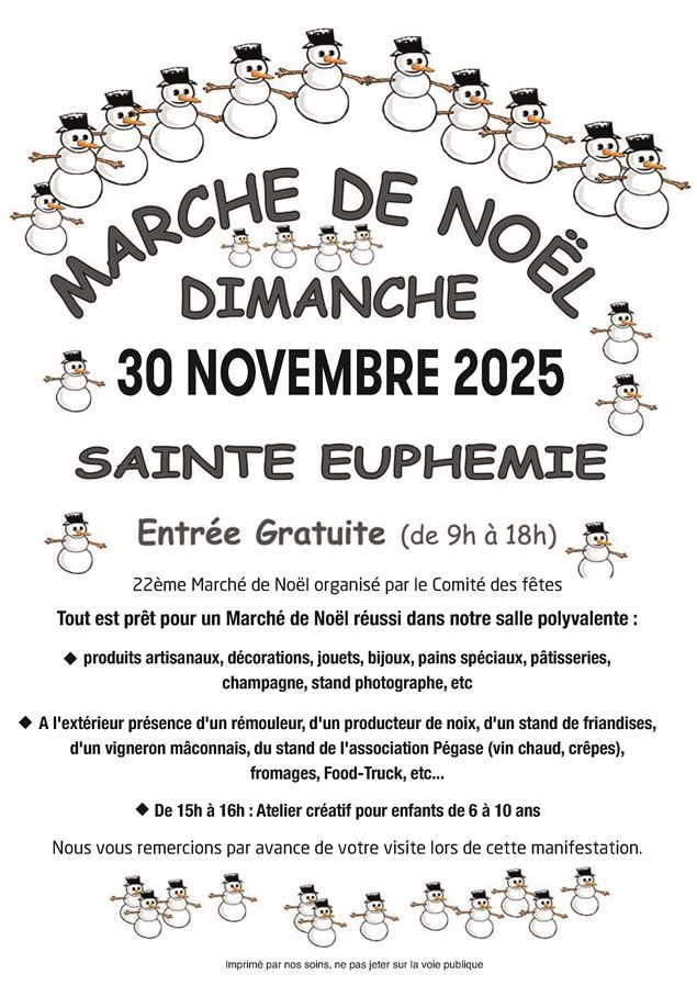 Marché de noël à Sainte-Euphémie