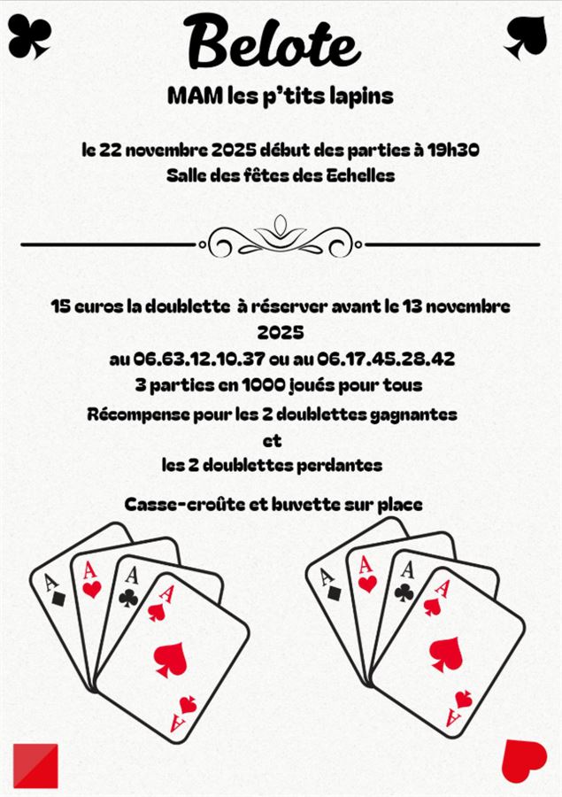 Concours de belote_Les Échelles