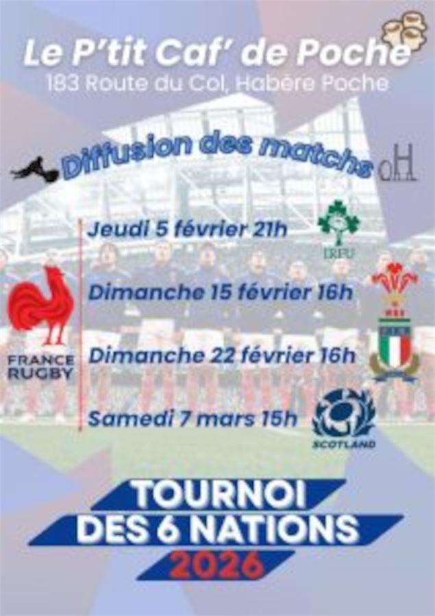 Diffusion Match Rugby - Tournoi 6 Nations_Habère-Poche - Le P'tit Caf' de Poche