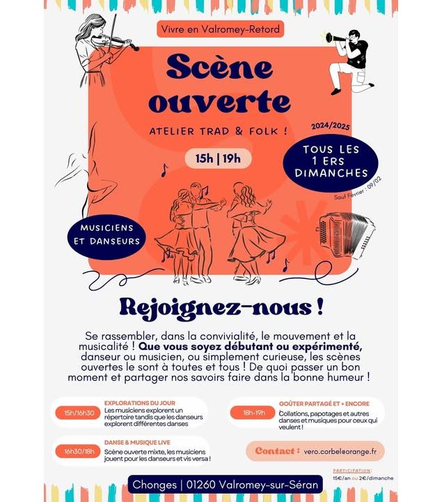Scène ouverte : atelier trad et bal folk à Chongnes_Valromey-sur-Séran - Vivre en Valromey Retord