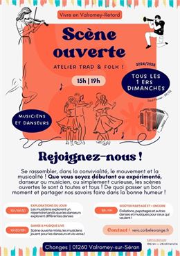 Scène ouverte : atelier trad et bal folk à Chongnes_Valromey-sur-Séran - Vivre en Valromey Retord