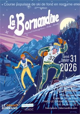 affiche de la course de ski de fond la Bornandine