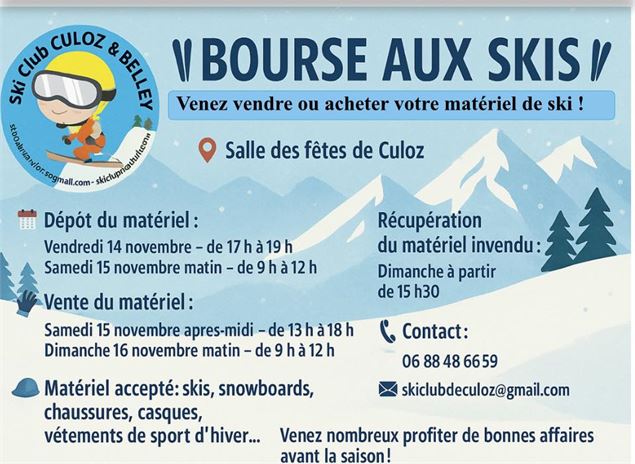 Bourse aux skis - Culoz Béon_Culoz-Béon - Ski Club Culoz-Béon