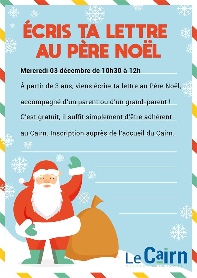 Ecris ta lettre au Père Noël_Annecy
