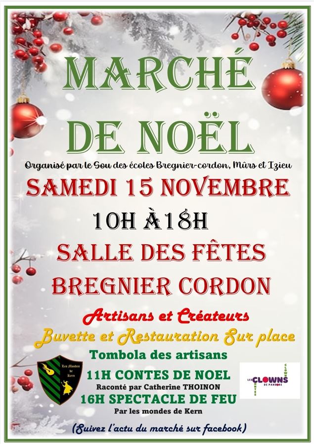 Marché de Noël à Brégnier Cordon_Brégnier-Cordon - Sou des Ecoles
