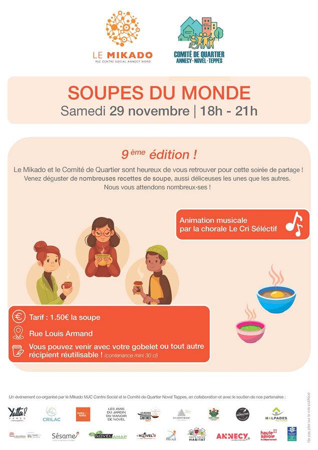 Soirée Soupes du monde | 9ème édition_Annecy - MJC CS LE MIKADO