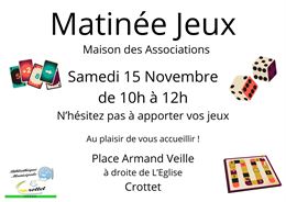 Matinée Jeux à Crottet - .