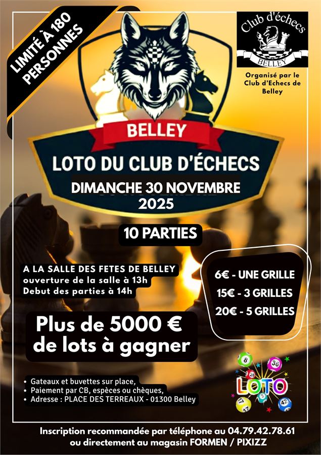 Loto du Club d'échecs_Belley - Club d'Echecs de Belley