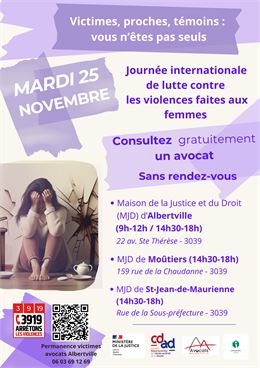 Journée internationale de lutte contre les violences faites aux femmes_Albertville