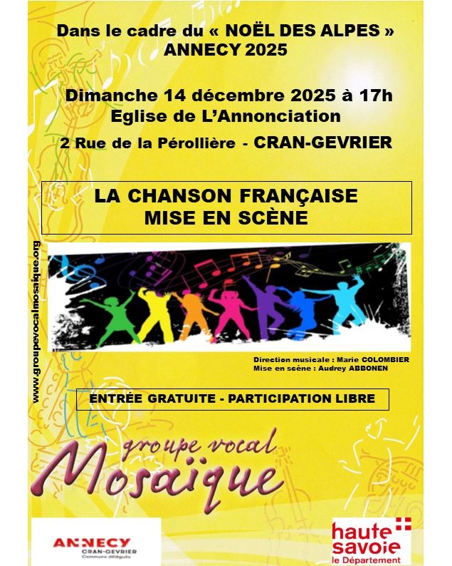 La chanson française mise en scène_Annecy - Groupe Vocal Mosaique