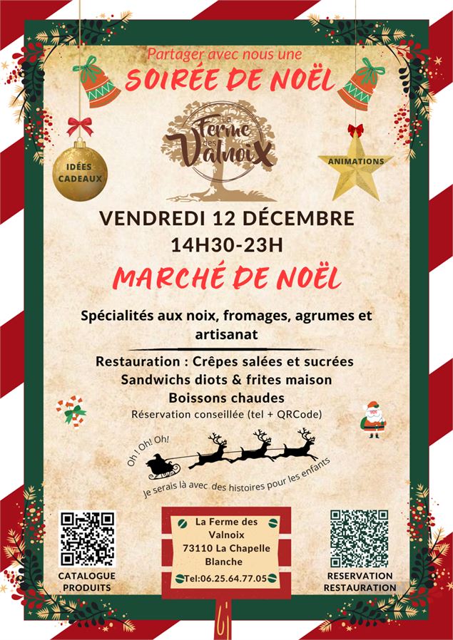 Marché et soirée de Noël  à la ferme des Valnoix_La Chapelle-Blanche