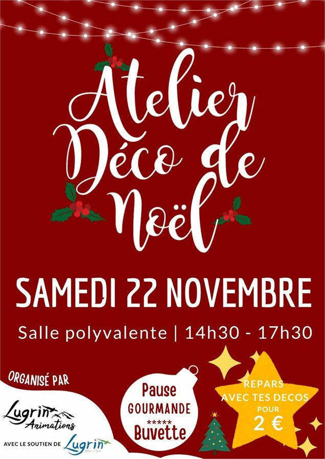 Atelier déco de Noël à Lugrin - Lugrin Animations