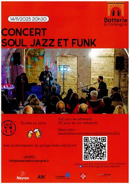 concert soul, jazz et funk - La Batterie de Sermenaz
