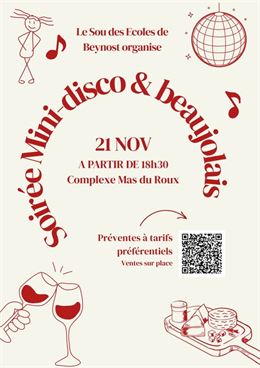 Beaujolais Nouveau et soirée mini-disco - Sou des Ecoles_Beynost