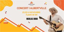 Concert live avec le chanteur et guitariste Nicolas Brun_Albertville