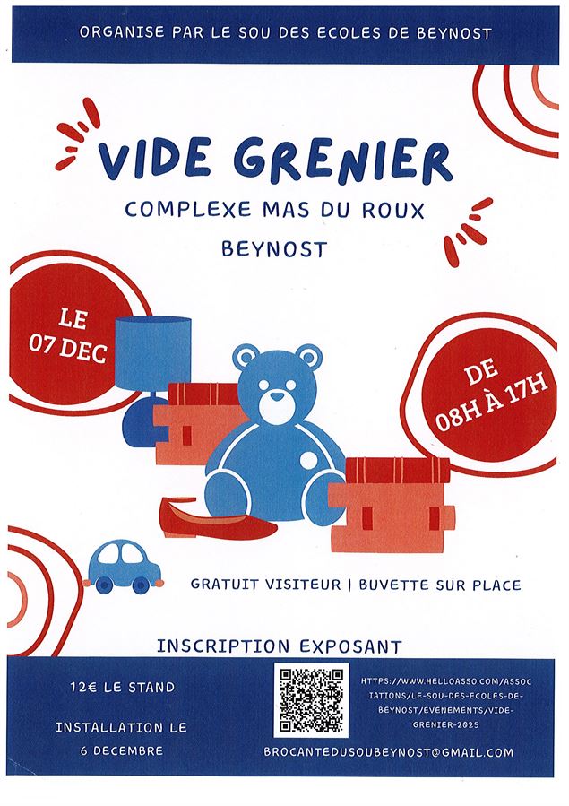 Vide grenier - Sou des Ecoles de Beynost