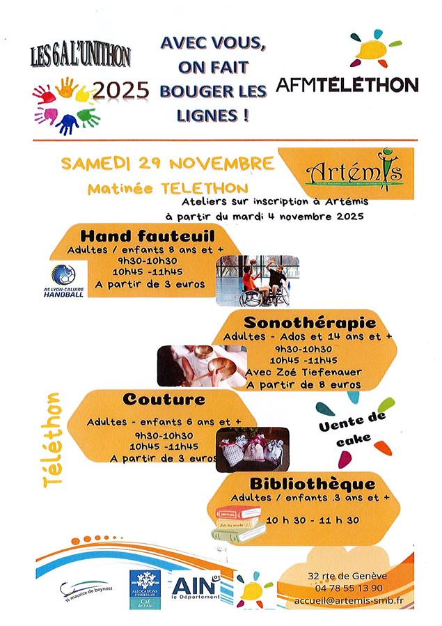 Le Téléthon: ateliers - Artémis