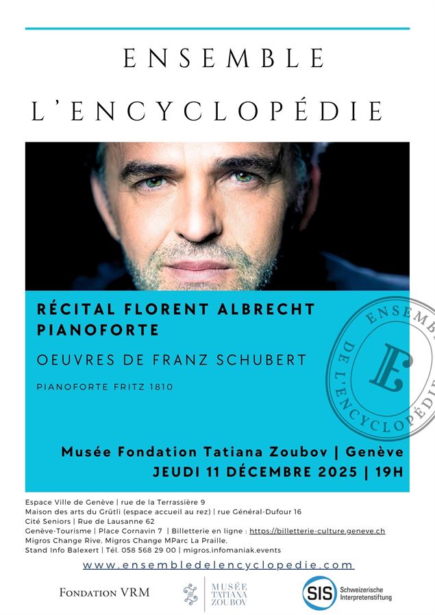 Récital exceptionnel Schubert - Florent Albrecht pianoforte