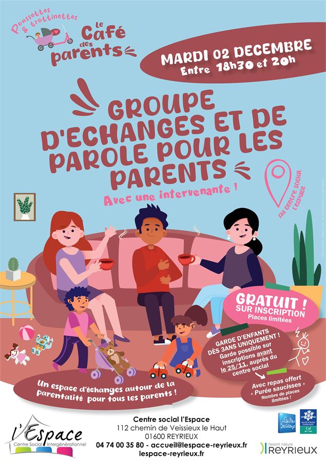 Poussettes et trotinettes : Cafe des parents - Credit freepik