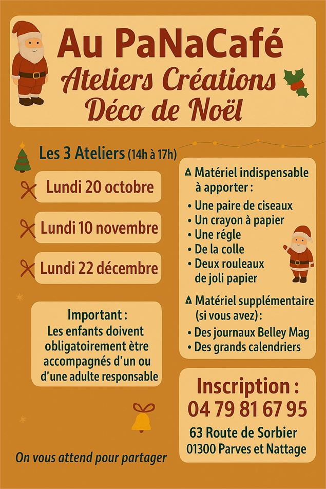 Ateliers créations décos de Noël_Parves et Nattages - PaNaCafé