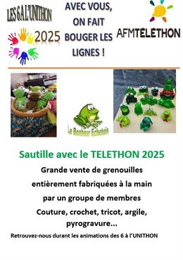 Le Téléthon: grande vente de grenouilles - Le Bonheur Echetois