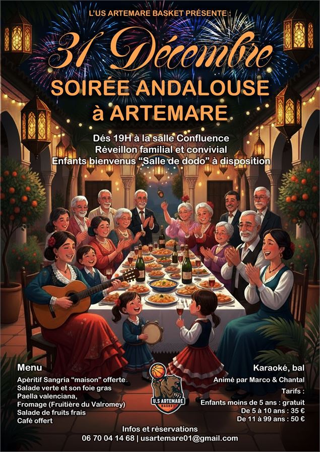 Soirée andalouse pour la Saint Sylvestre_Artemare - US Artemare Basket