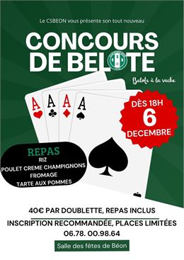 Concours de belote "à la vache" à Béon_Culoz-Béon - CS Béon Foot