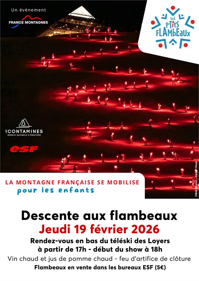 Les p'tits Flambeaux : descente aux flambeaux solidaire_Les Contamines-Montjoie