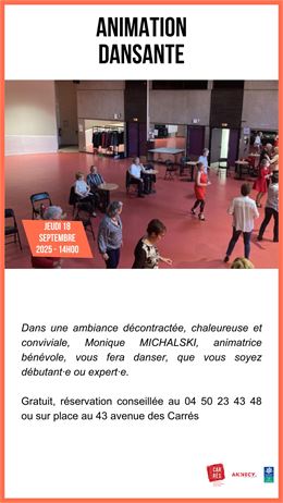 Animation dansante_Annecy_Septembre - Association Les Carrés