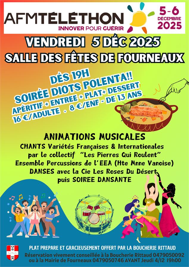 Affiche téléthon 2025 fourneaux - Mairie de Fourneaux