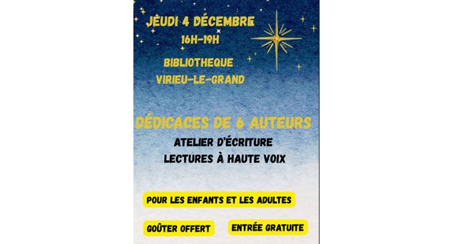 Soirée dédicaces Virieu-le-Grand - Bibliothèque de Virieu-le-Grand