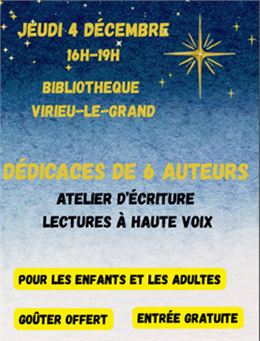 Soirée dédicaces Virieu-le-Grand - Bibliothèque de Virieu-le-Grand