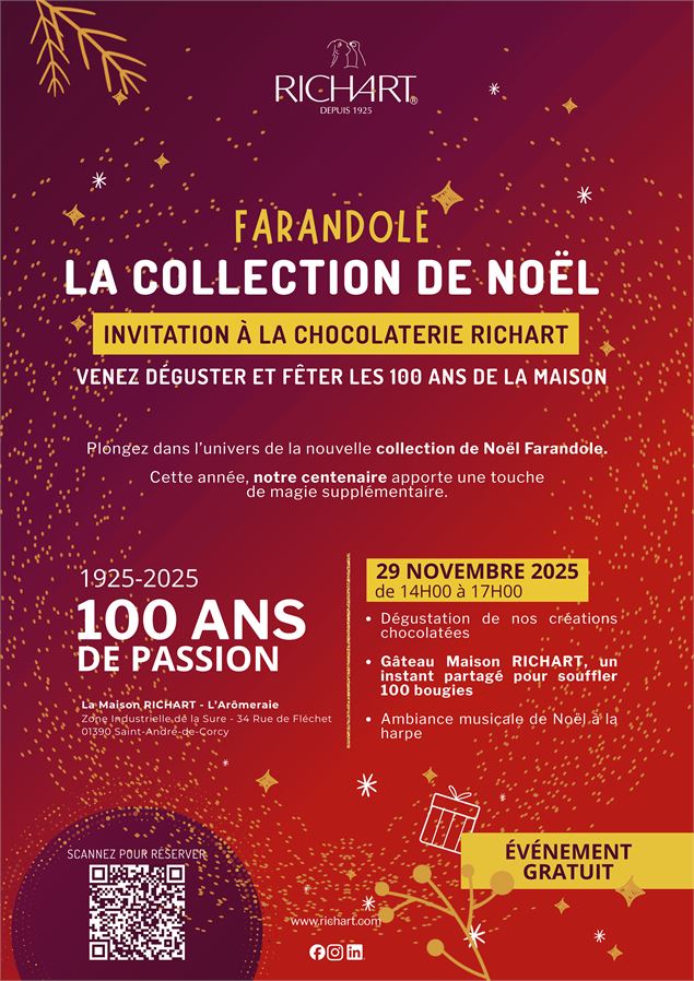 Chocolaterie RICHART : Portes ouvertes Noël et centenaire - Maison RICHART 