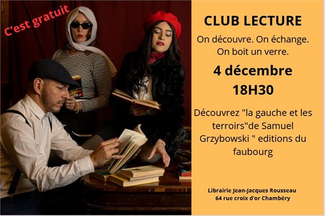 club lecture - Librairie Jean-Jacques Rousseau