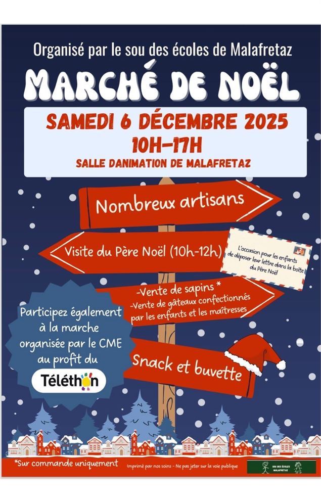 Affiche Marché de Noël_Malafretaz - ©Sou des ecoles de Malafretaz