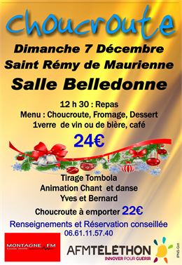 Choucroute St Rémy de Mne 7 déc 2025 - AFM Téléthon