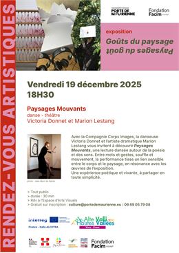 Affiche décrivant l'animation - Espace d'arts visuels