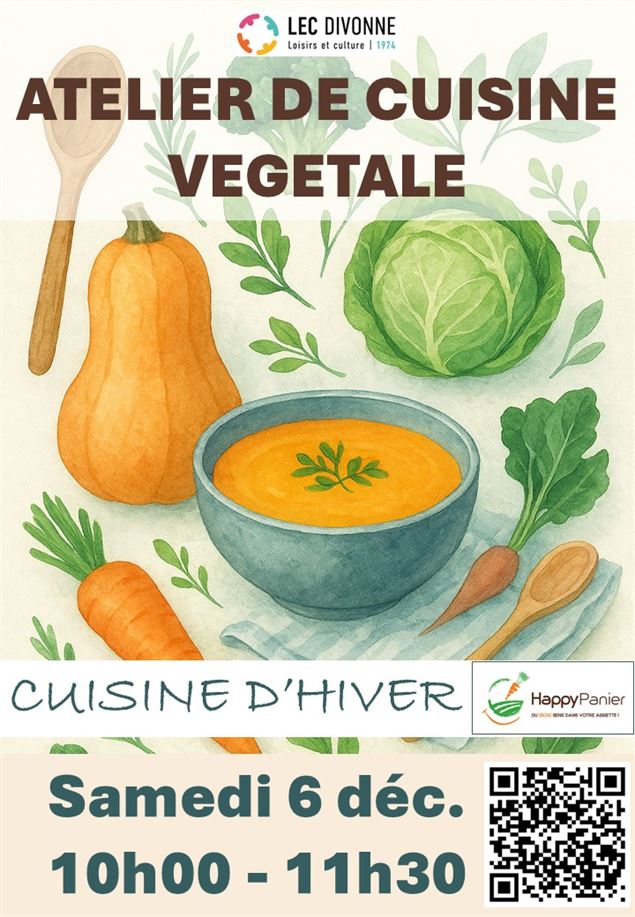 Atelier de cuisine végétale : cuisine d'hiver - LEC Divonne