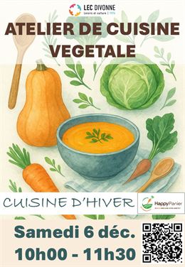 Atelier de cuisine végétale : cuisine d'hiver - LEC Divonne