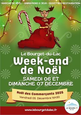 Affiche "Week-end de Noël" - Mairie le bourget du lac