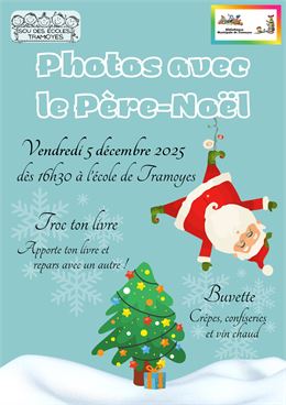 Photos avec le Père Noël et troc ton livre - Sou des Ecoles