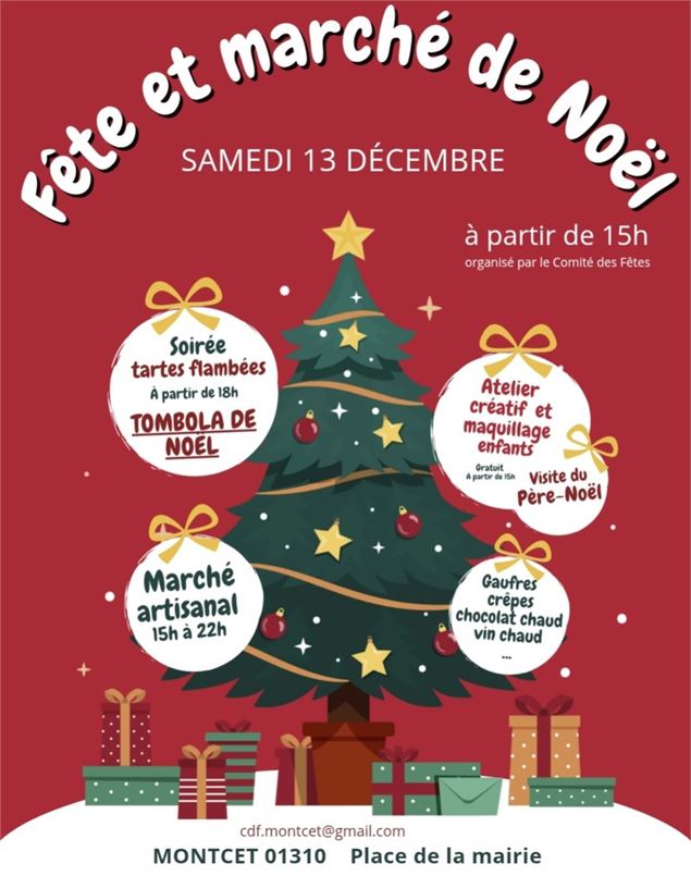 Affiche_Fête et Marché de Noël_Montcet - Comité des fêtes_Montcet